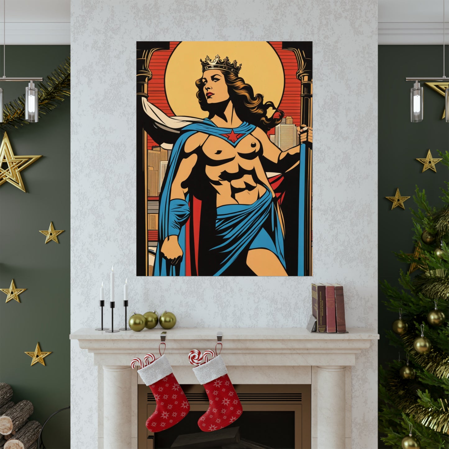"Justice Print Poster by Mel Ramos-Inspired Styling" by PenPencilArt