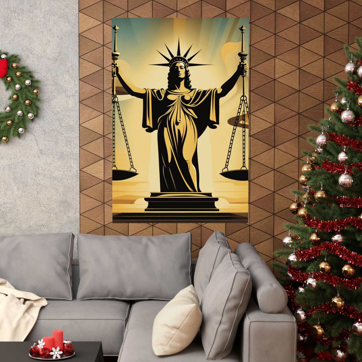 "Dalí-Inspired Justice Poster Print: An Eye-Catching Artwork" by PenPencilArt