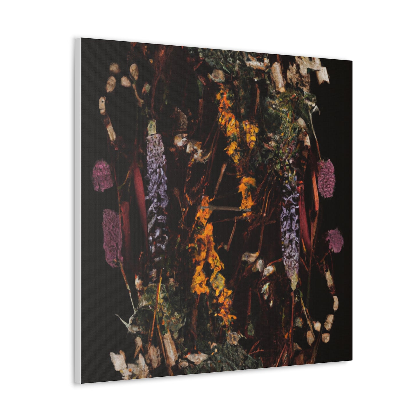 "Mimmo Rotella-Inspired Flower Canvas Prints" by PenPencilArt