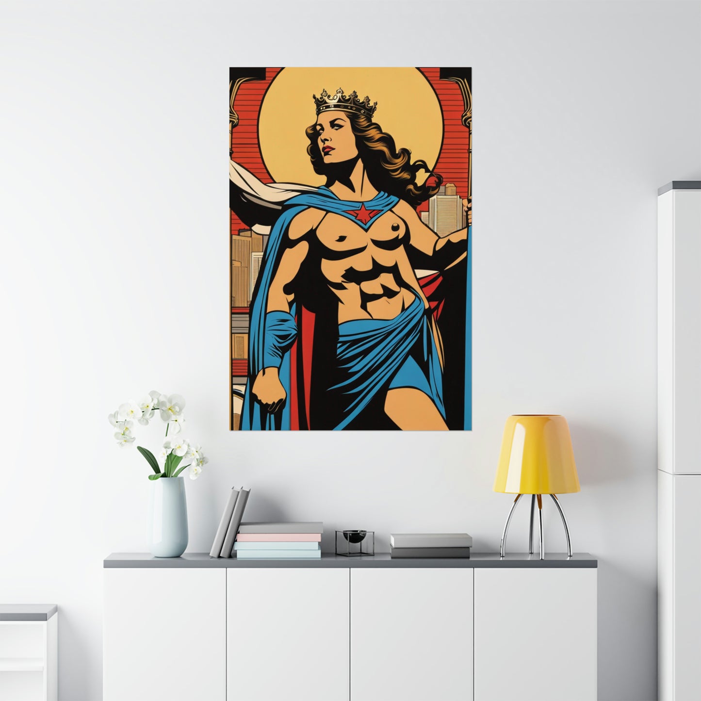 "Justice Print Poster by Mel Ramos-Inspired Styling" by PenPencilArt
