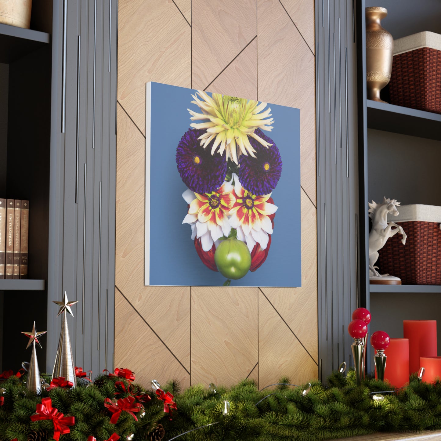 "Jeff Koons-Inspired Flower Canvas Prints" by PenPencilArt