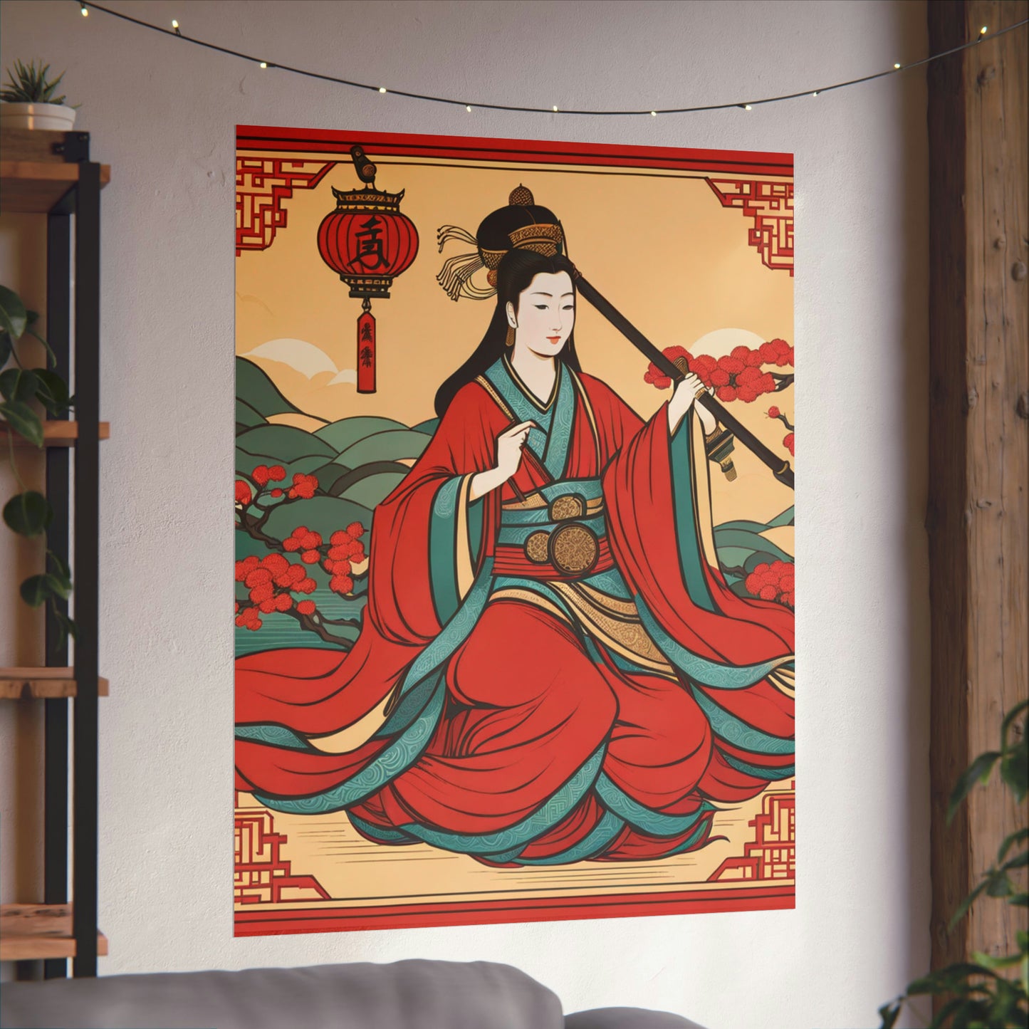"Qiu Ying-Inspired Justice Poster Prints for Home Decor" by PenPencilArt