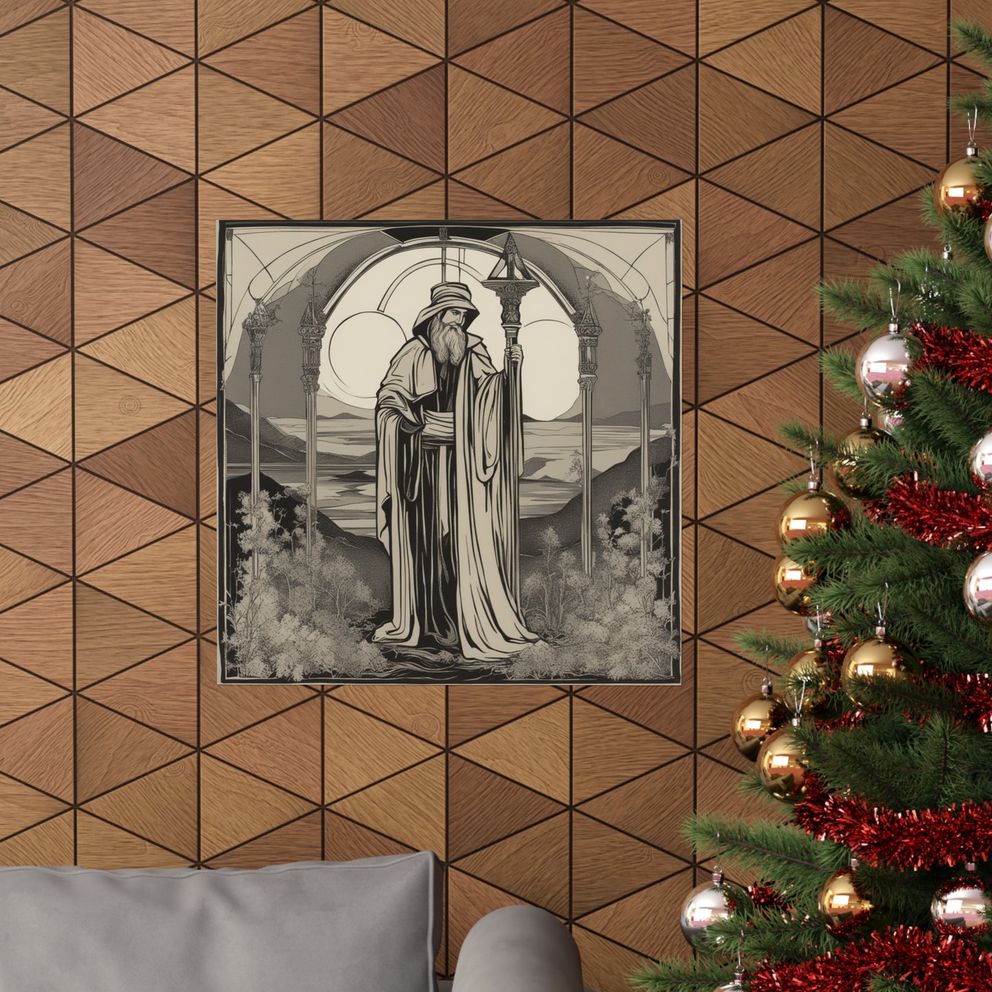 "The Hermit in a James Gill-Inspired Poster Art Print" by PenPencilArt