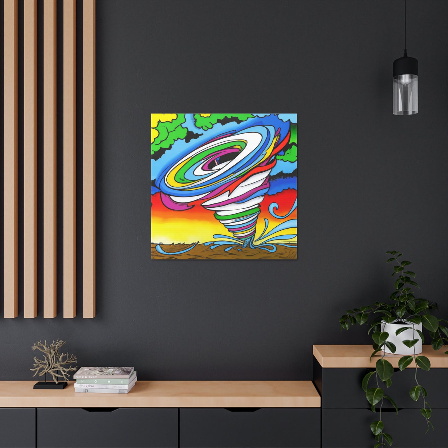 "A Unique Texas Tornado Canvas Print Inspired by Peter Max" by PenPencilArt