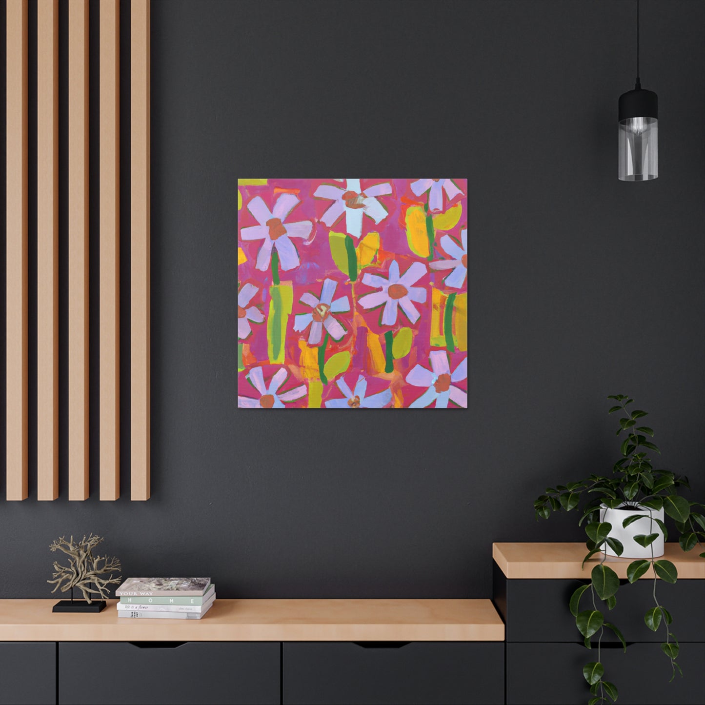 "Canvas Prints of Jasper Johns-Inspired Flowers" by PenPencilArt