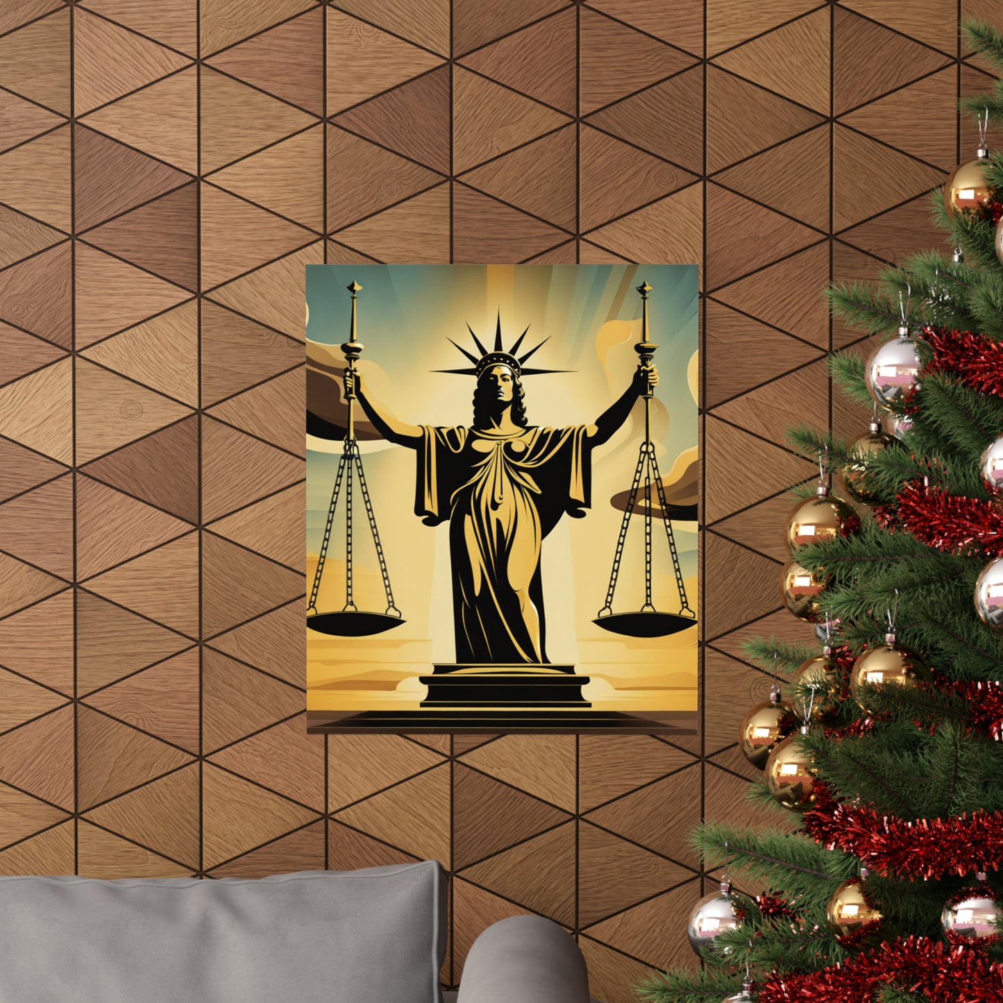 "Dalí-Inspired Justice Poster Print: An Eye-Catching Artwork" by PenPencilArt
