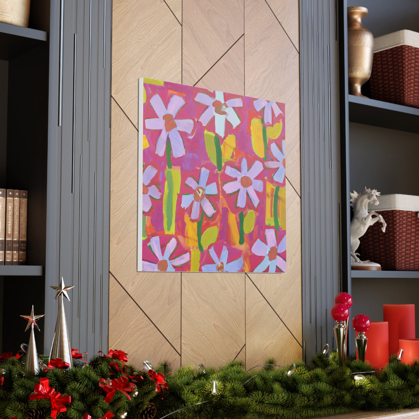 "Canvas Prints of Jasper Johns-Inspired Flowers" by PenPencilArt
