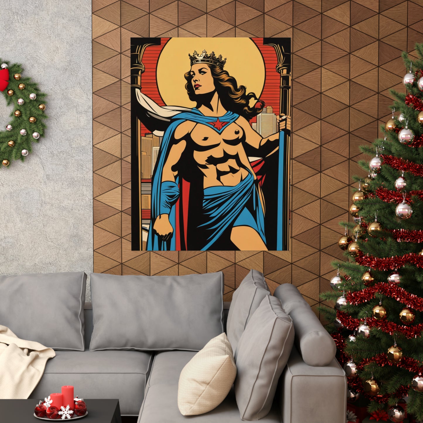 "Justice Print Poster by Mel Ramos-Inspired Styling" by PenPencilArt