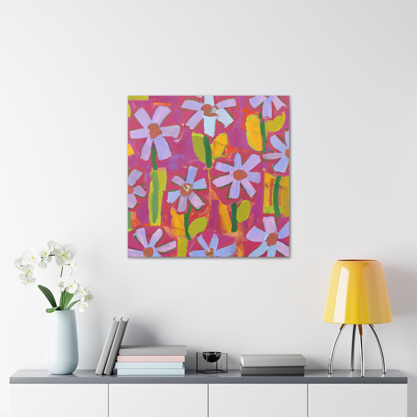 "Canvas Prints of Jasper Johns-Inspired Flowers" by PenPencilArt