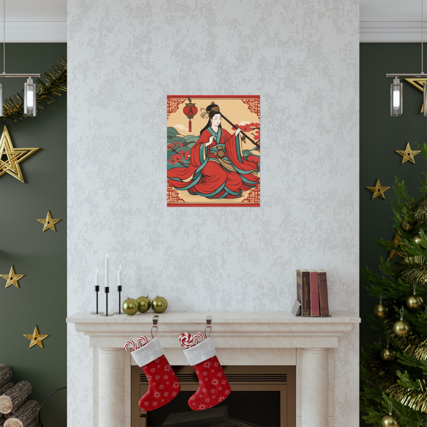 "Qiu Ying-Inspired Justice Poster Prints for Home Decor" by PenPencilArt