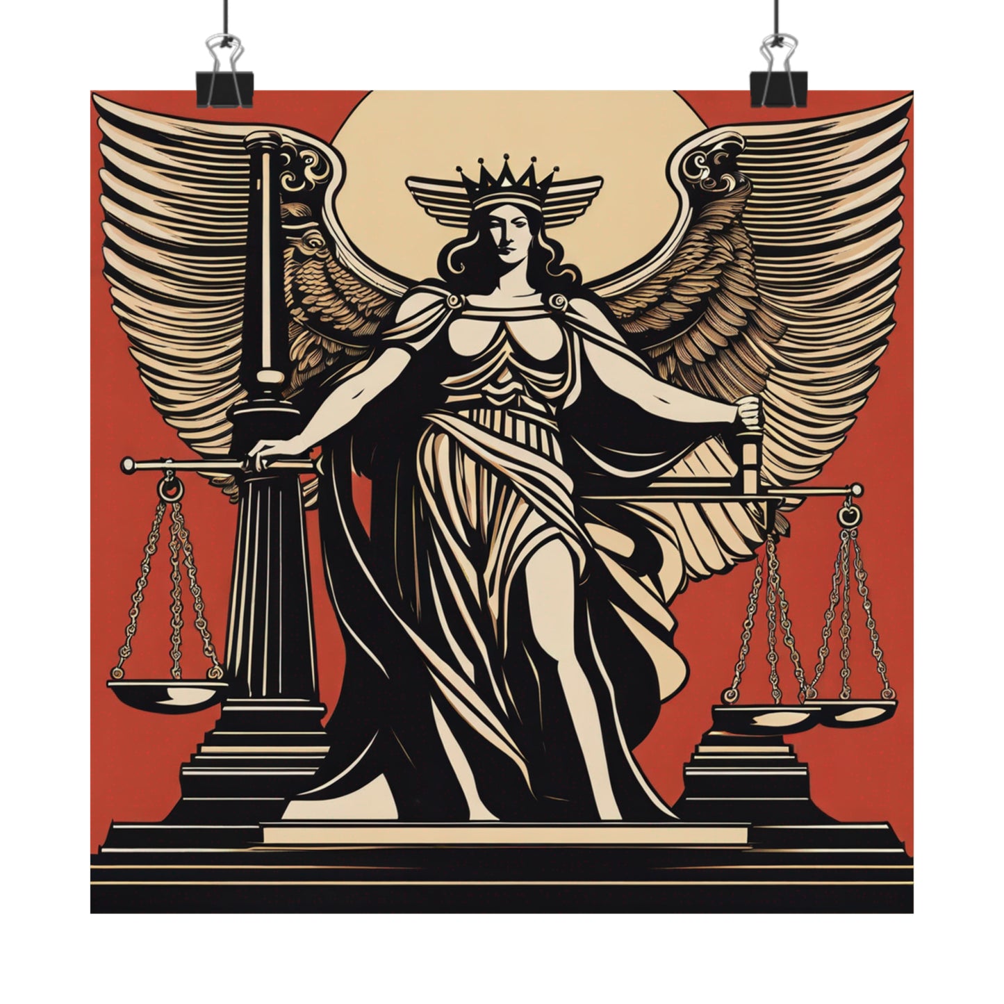 "Hariton Pushwagner-Inspired Justice Poster Print" by PenPencilArt