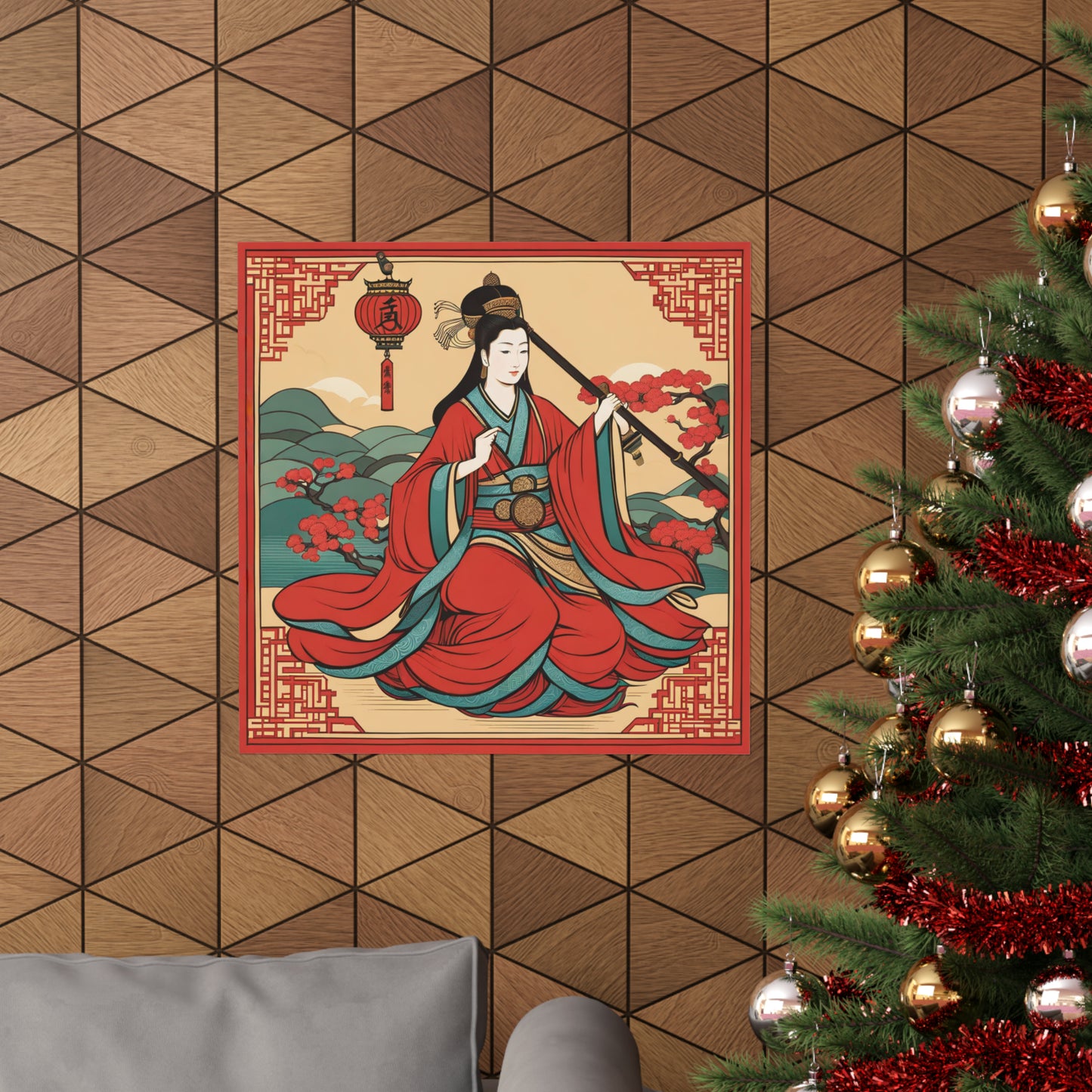 "Qiu Ying-Inspired Justice Poster Prints for Home Decor" by PenPencilArt