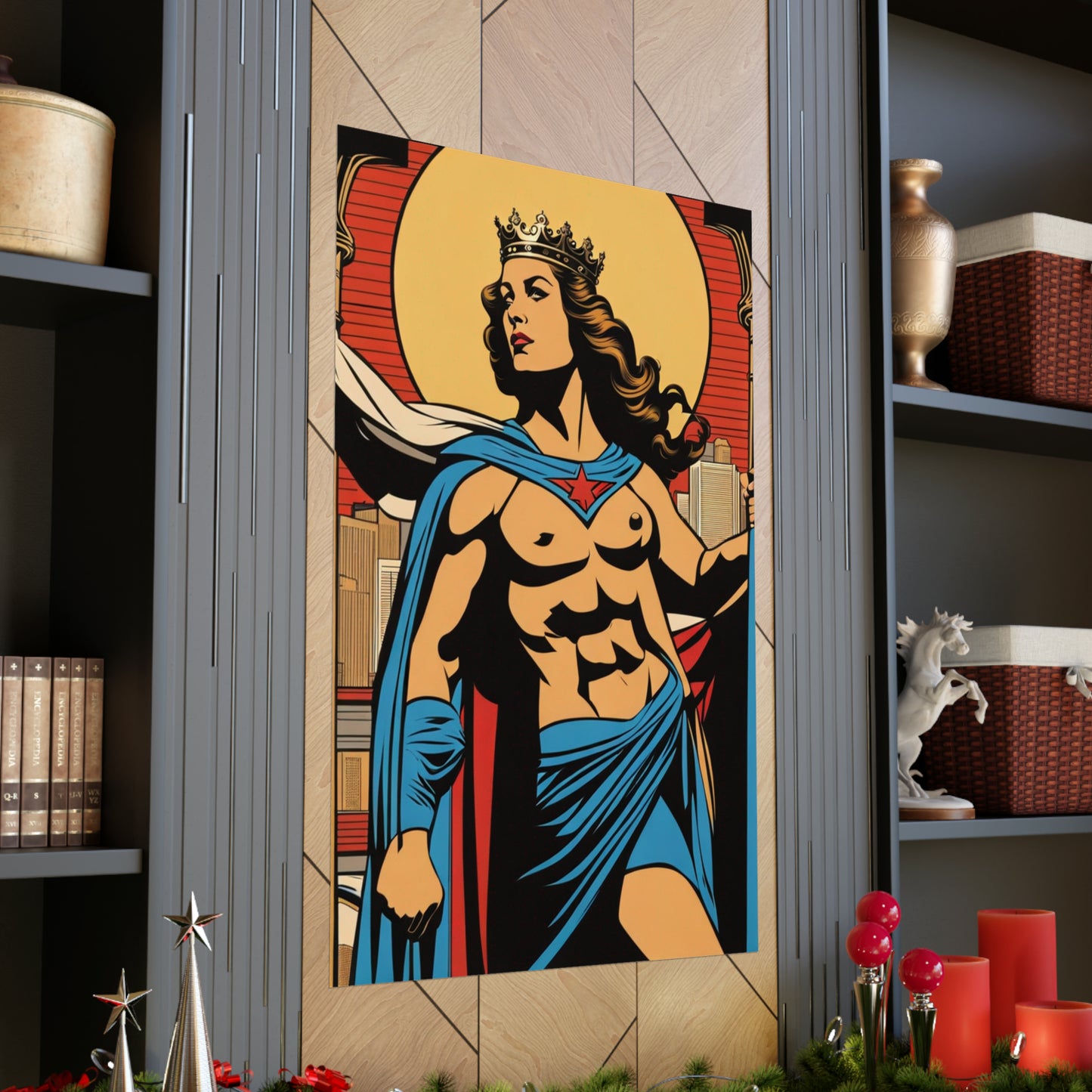 "Justice Print Poster by Mel Ramos-Inspired Styling" by PenPencilArt