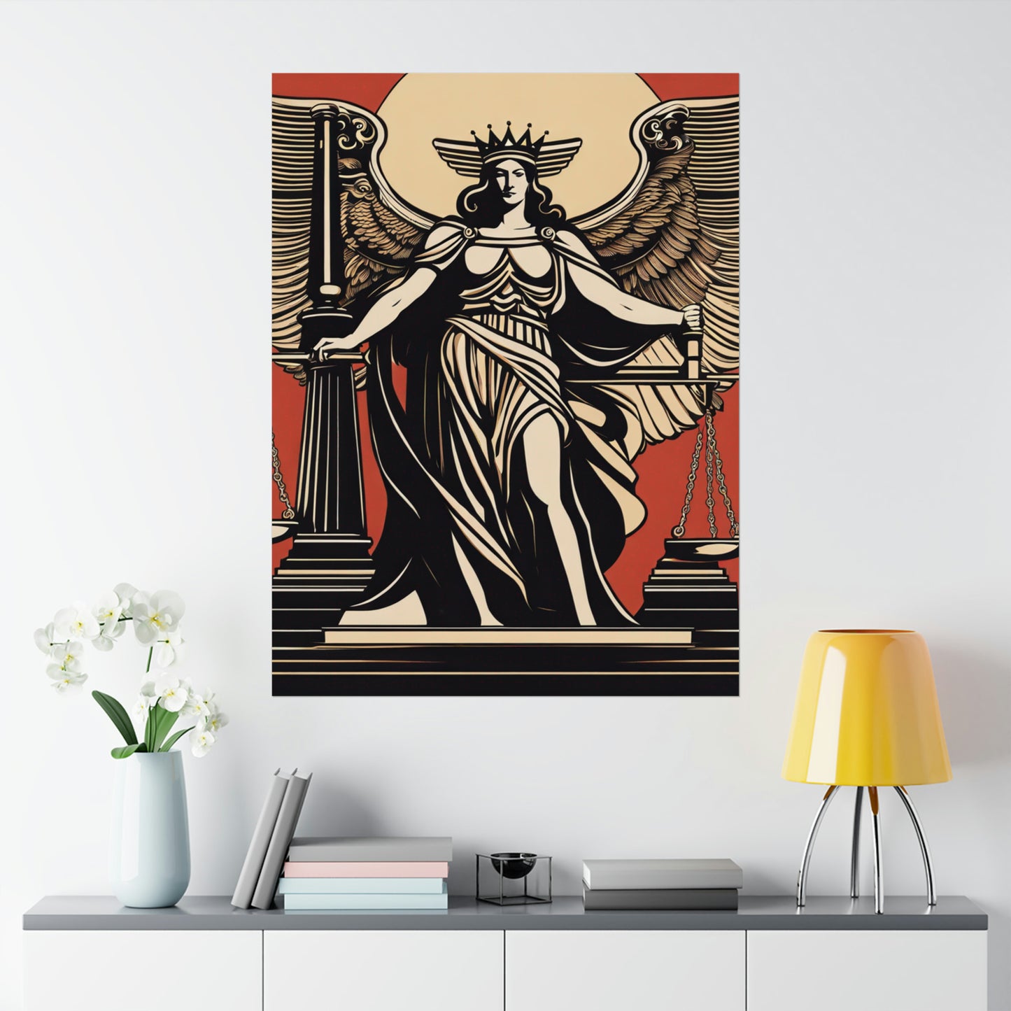 "Hariton Pushwagner-Inspired Justice Poster Print" by PenPencilArt