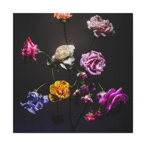 "Canvas Print of "Flowers in Mark Rothko-Inspired Style" by PenPencilArt