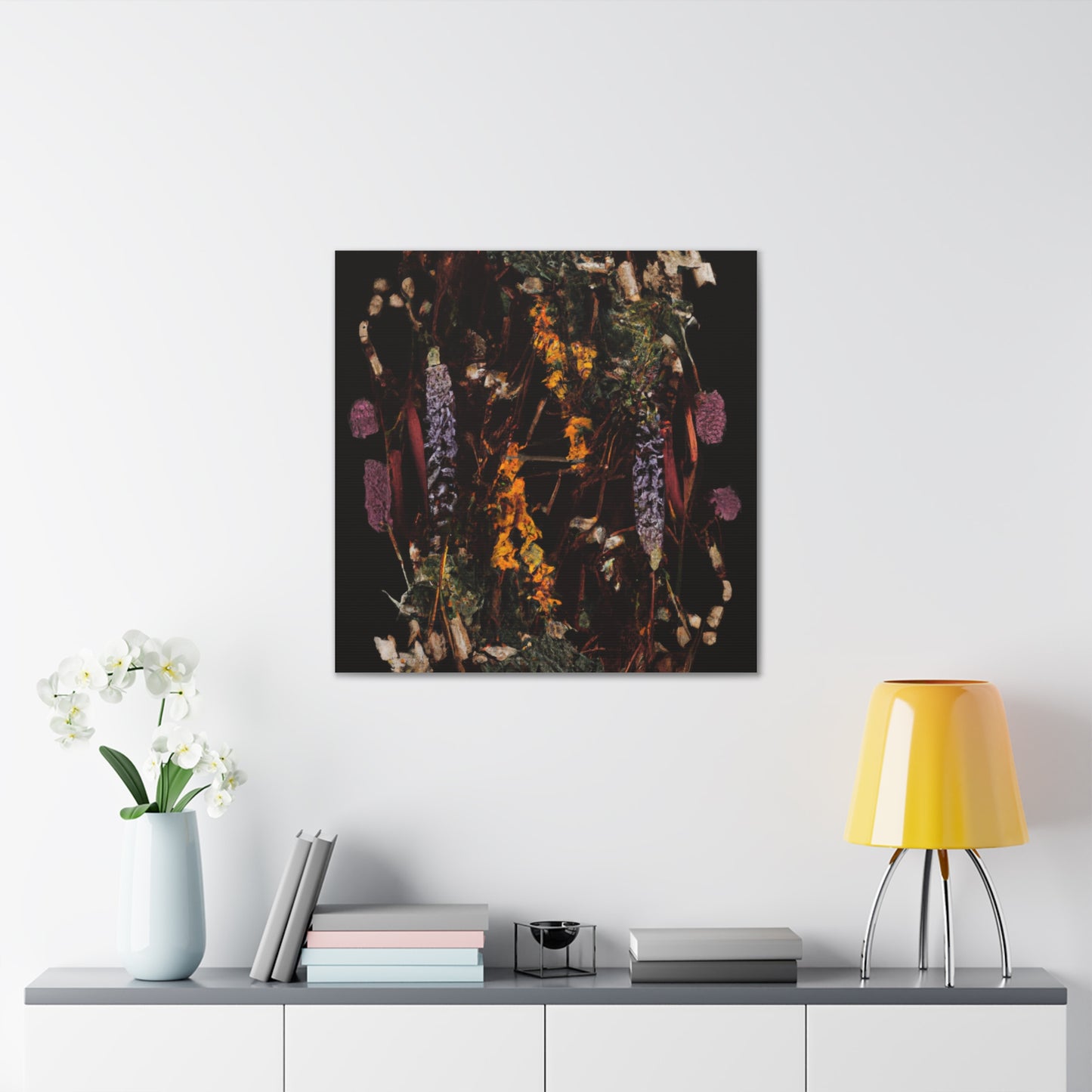 "Mimmo Rotella-Inspired Flower Canvas Prints" by PenPencilArt