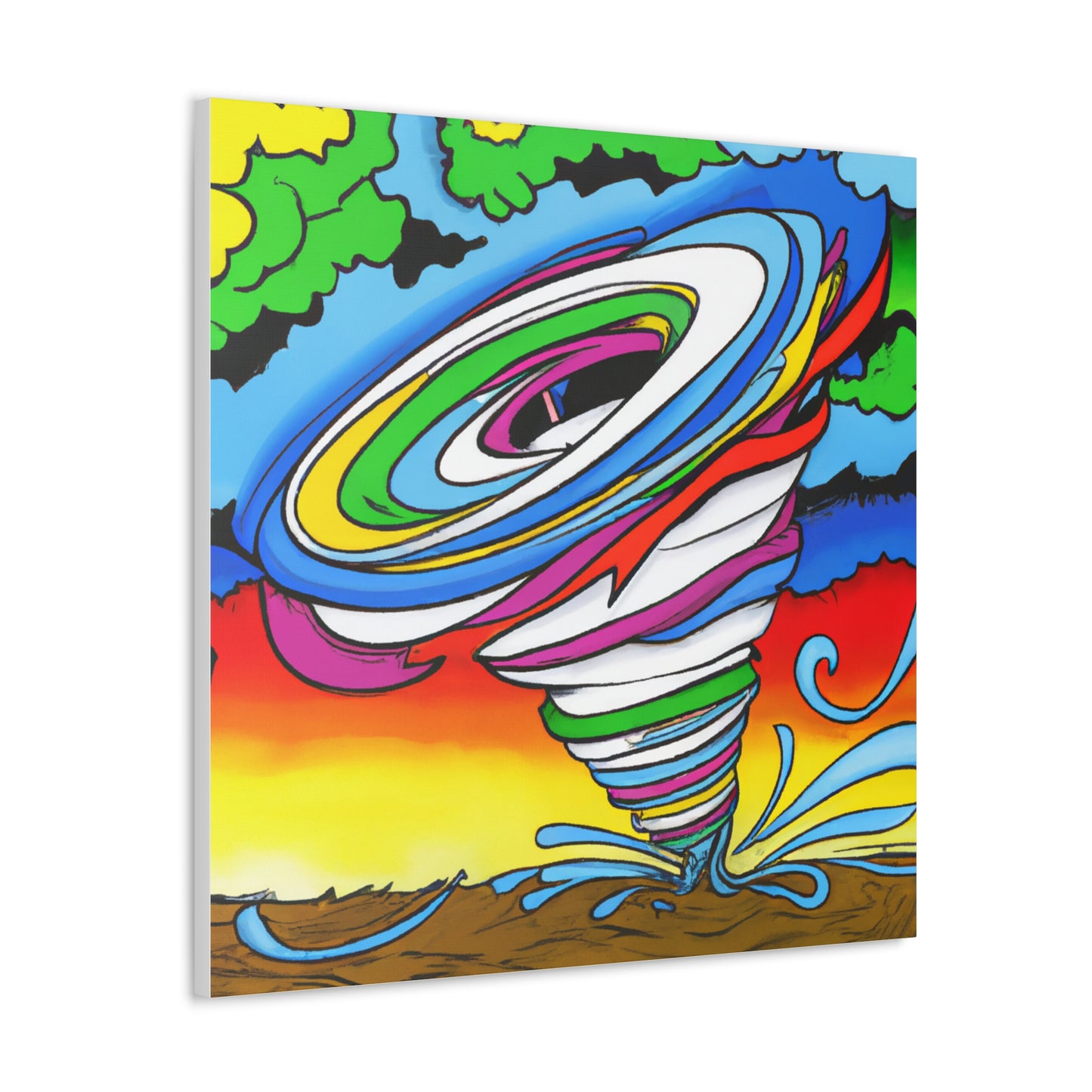 "A Unique Texas Tornado Canvas Print Inspired by Peter Max" by PenPencilArt