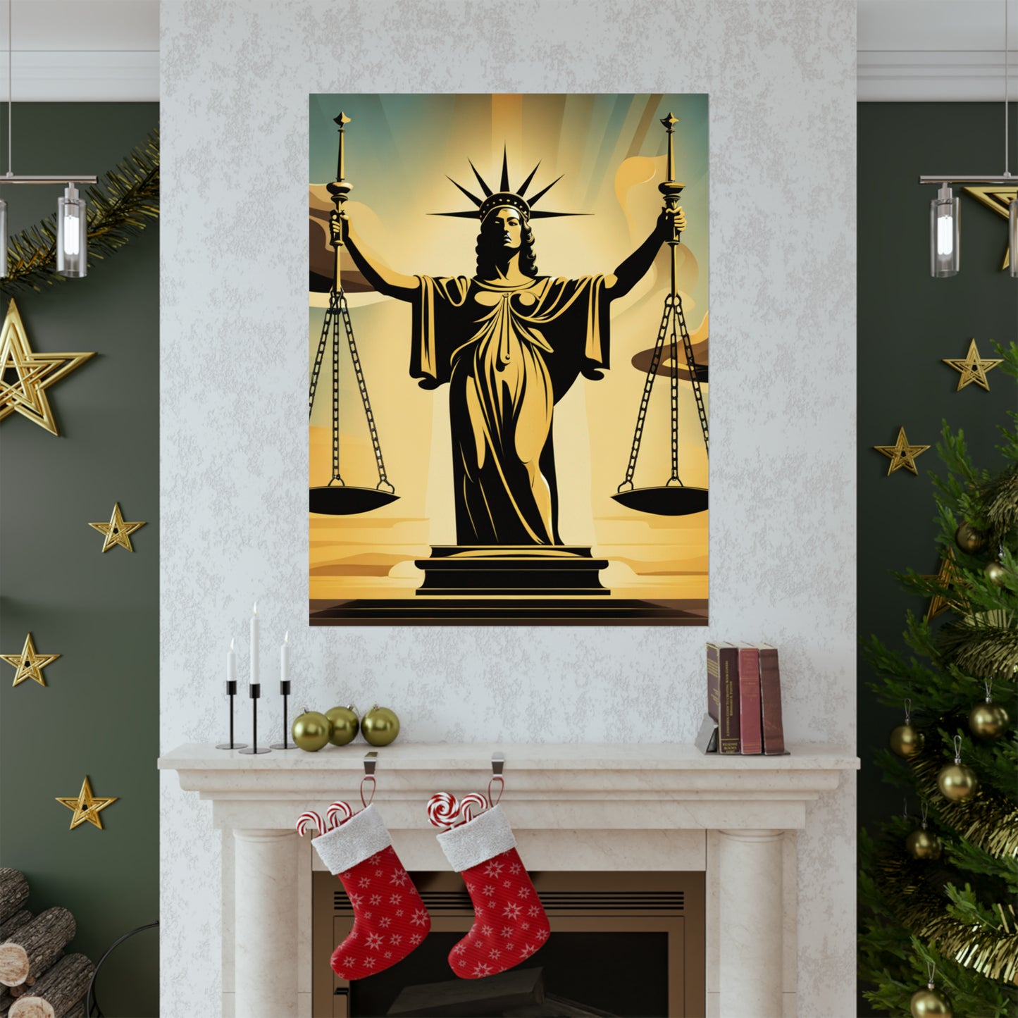 "Dalí-Inspired Justice Poster Print: An Eye-Catching Artwork" by PenPencilArt
