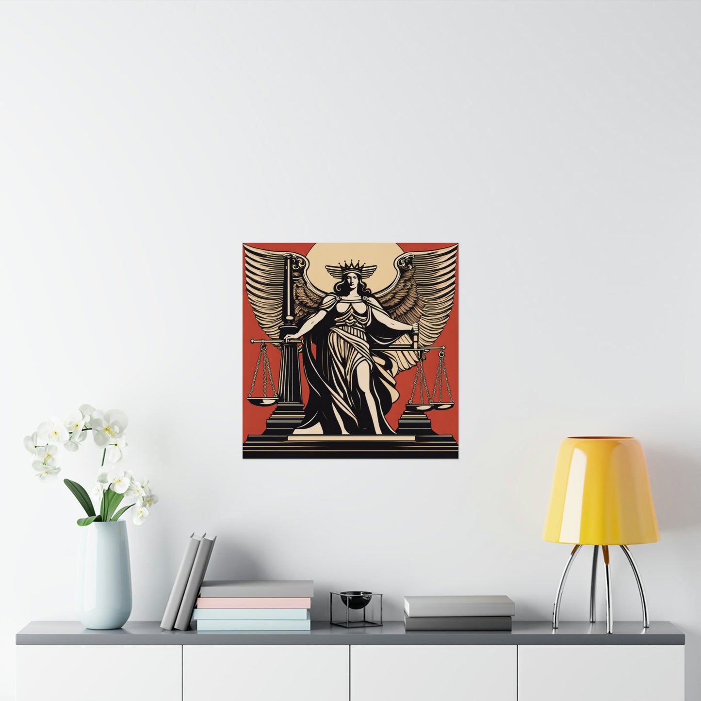 "Hariton Pushwagner-Inspired Justice Poster Print" by PenPencilArt