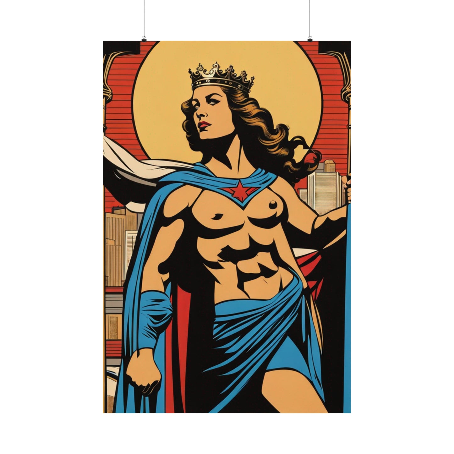 "Justice Print Poster by Mel Ramos-Inspired Styling" by PenPencilArt