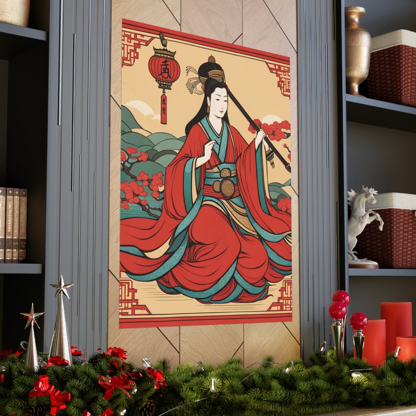 "Qiu Ying-Inspired Justice Poster Prints for Home Decor" by PenPencilArt
