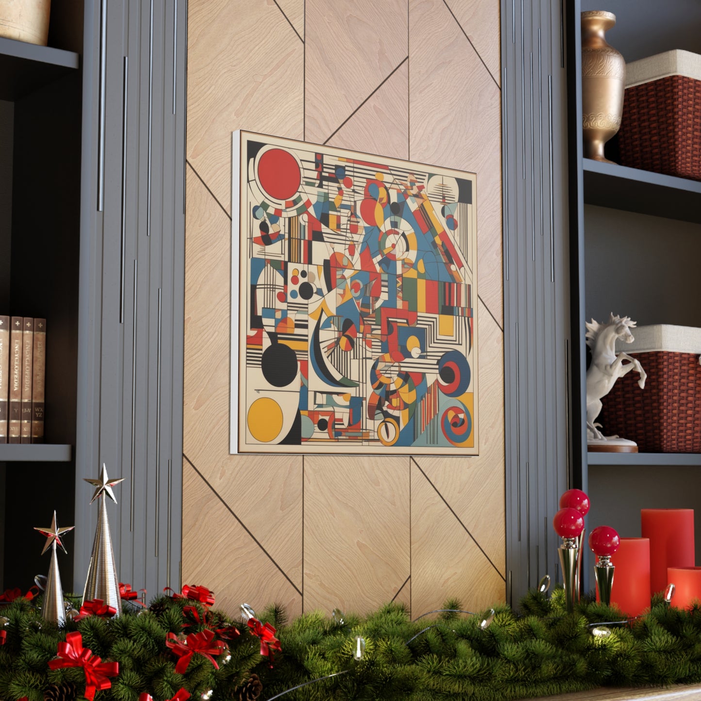"Kandinsky-Inspired Death Canvas Print - A Bold, Unique Design". by PenPencilArt
