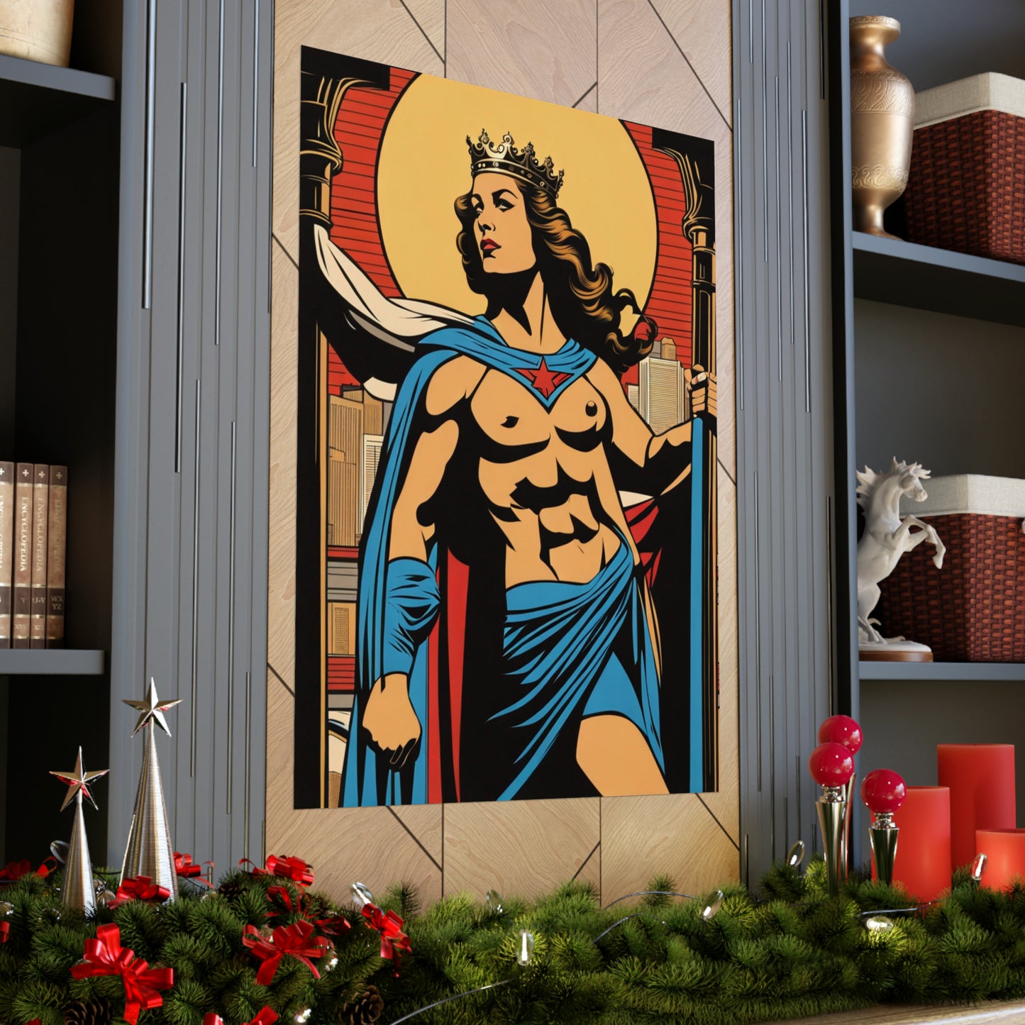 "Justice Print Poster by Mel Ramos-Inspired Styling" by PenPencilArt