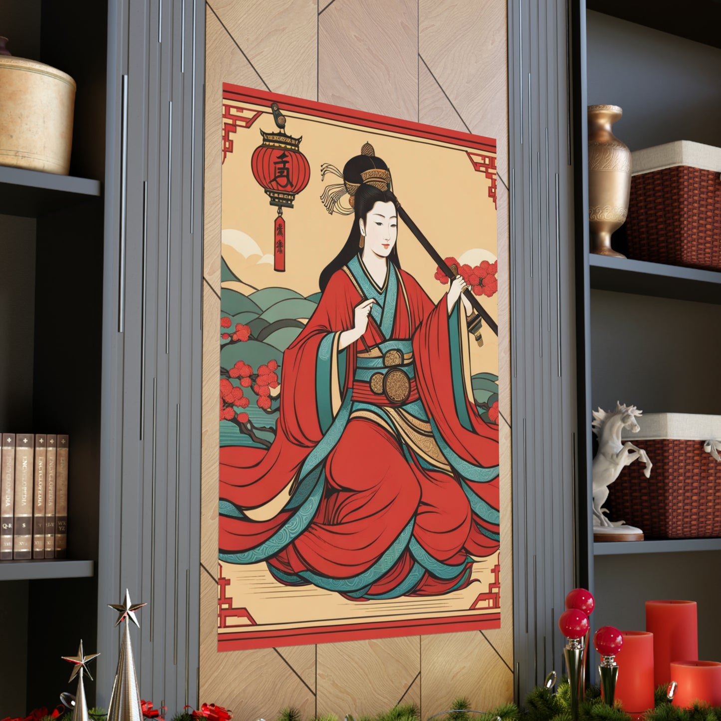 "Qiu Ying-Inspired Justice Poster Prints for Home Decor" by PenPencilArt
