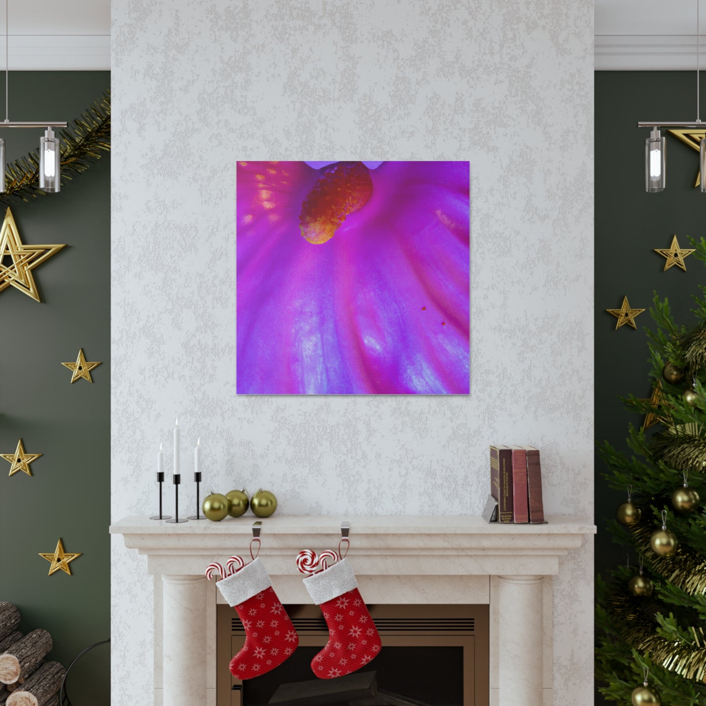 "Vibrant Floral Canvas Prints Inspired by Georgia O'Keeffe Artwork" by PenPencilArt