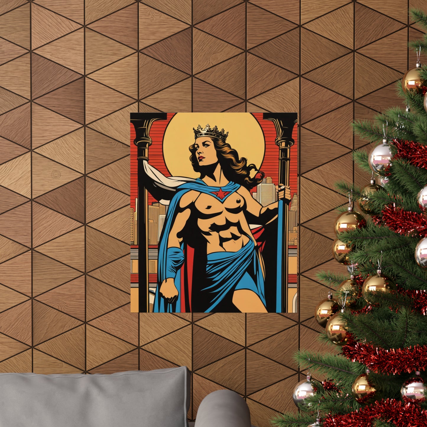 "Justice Print Poster by Mel Ramos-Inspired Styling" by PenPencilArt