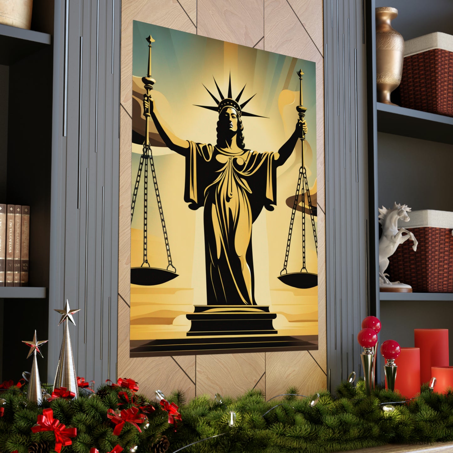 "Dalí-Inspired Justice Poster Print: An Eye-Catching Artwork" by PenPencilArt