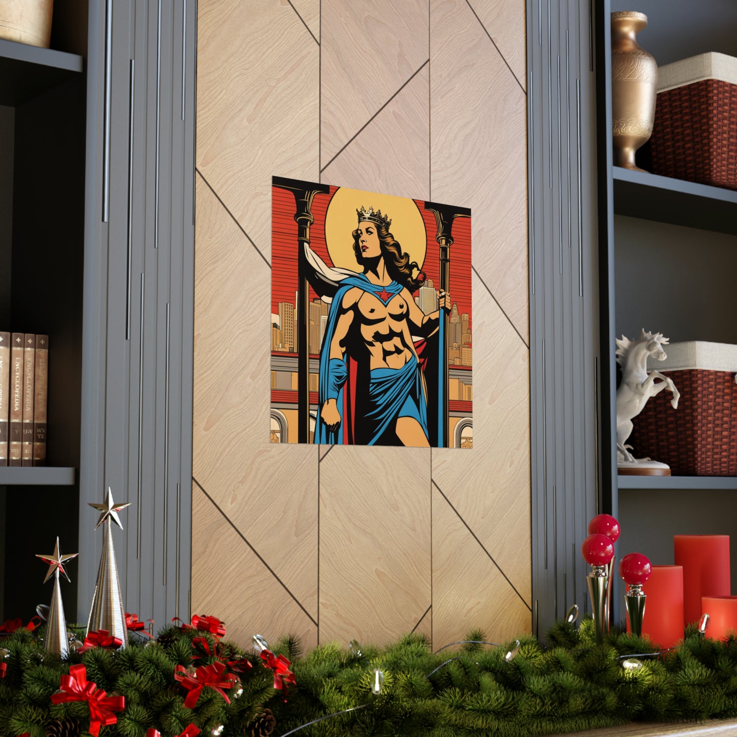 "Justice Print Poster by Mel Ramos-Inspired Styling" by PenPencilArt