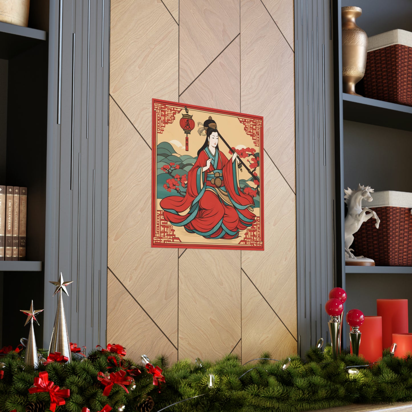 "Qiu Ying-Inspired Justice Poster Prints for Home Decor" by PenPencilArt