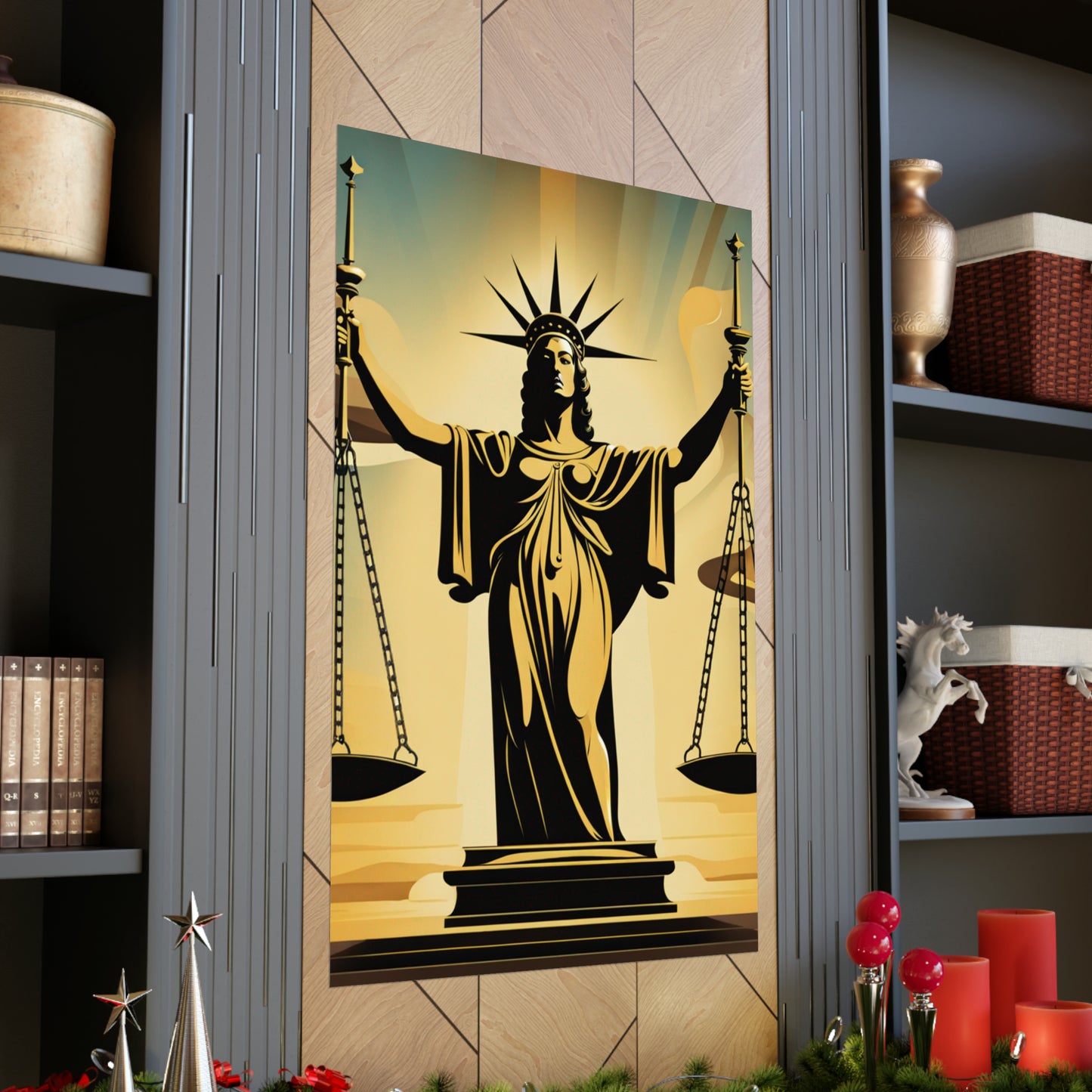 "Dalí-Inspired Justice Poster Print: An Eye-Catching Artwork" by PenPencilArt