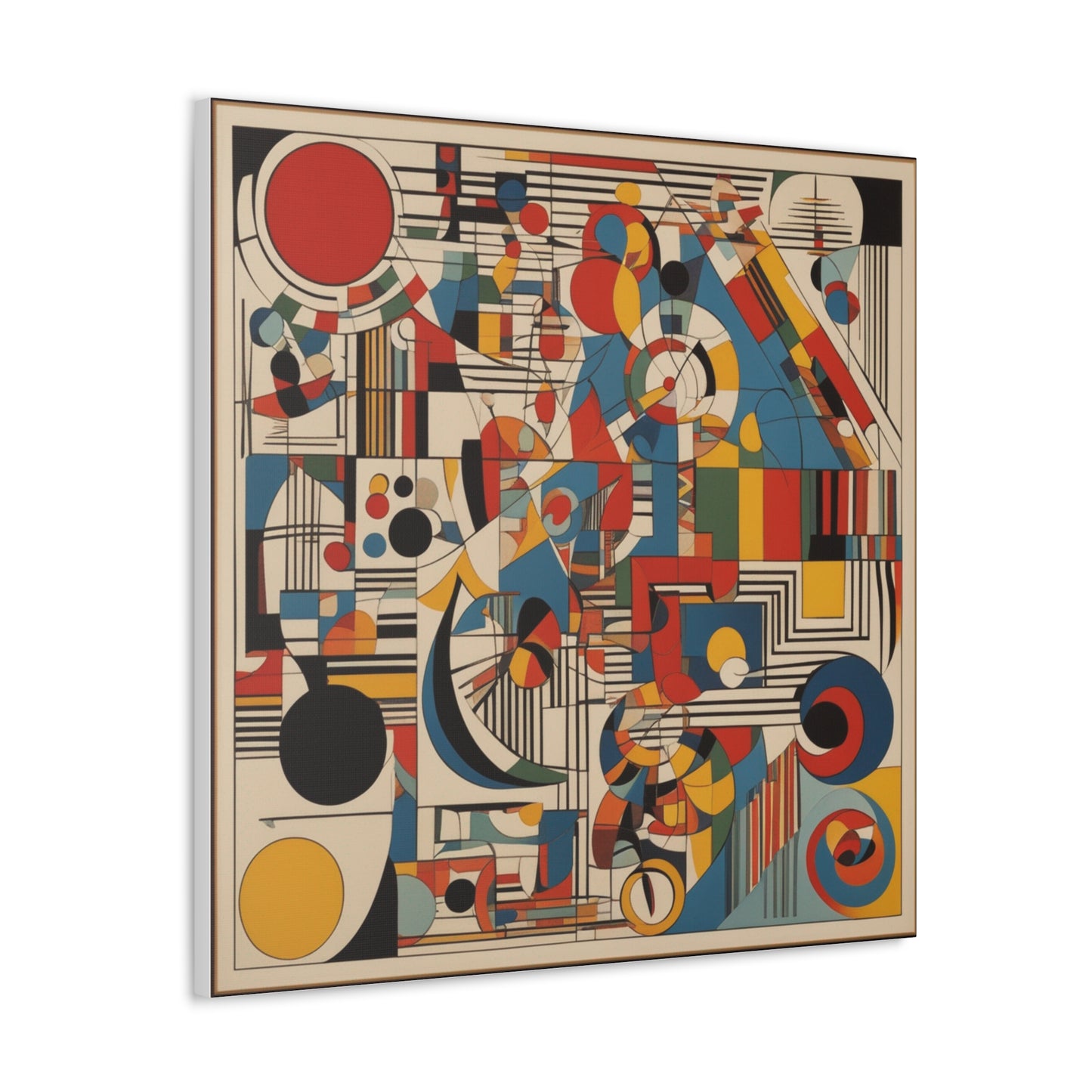"Kandinsky-Inspired Death Canvas Print - A Bold, Unique Design". by PenPencilArt