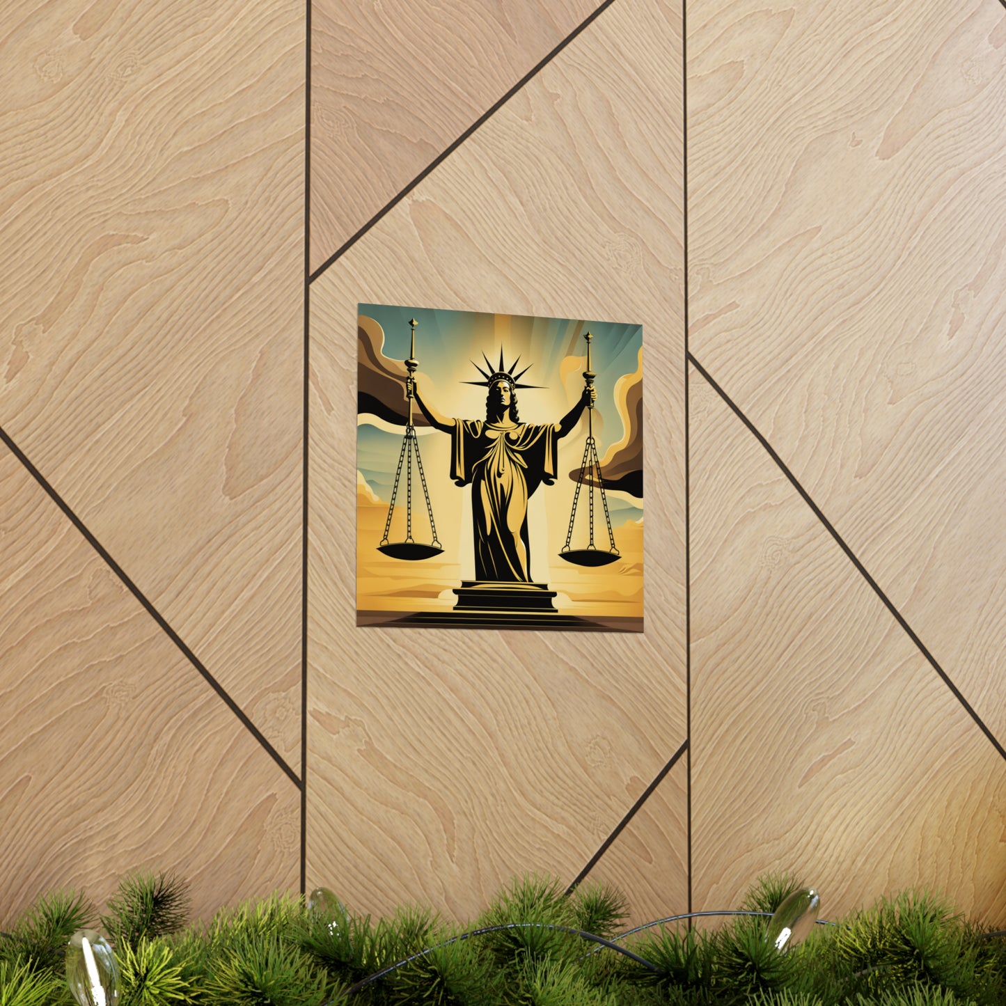 "Dalí-Inspired Justice Poster Print: An Eye-Catching Artwork" by PenPencilArt