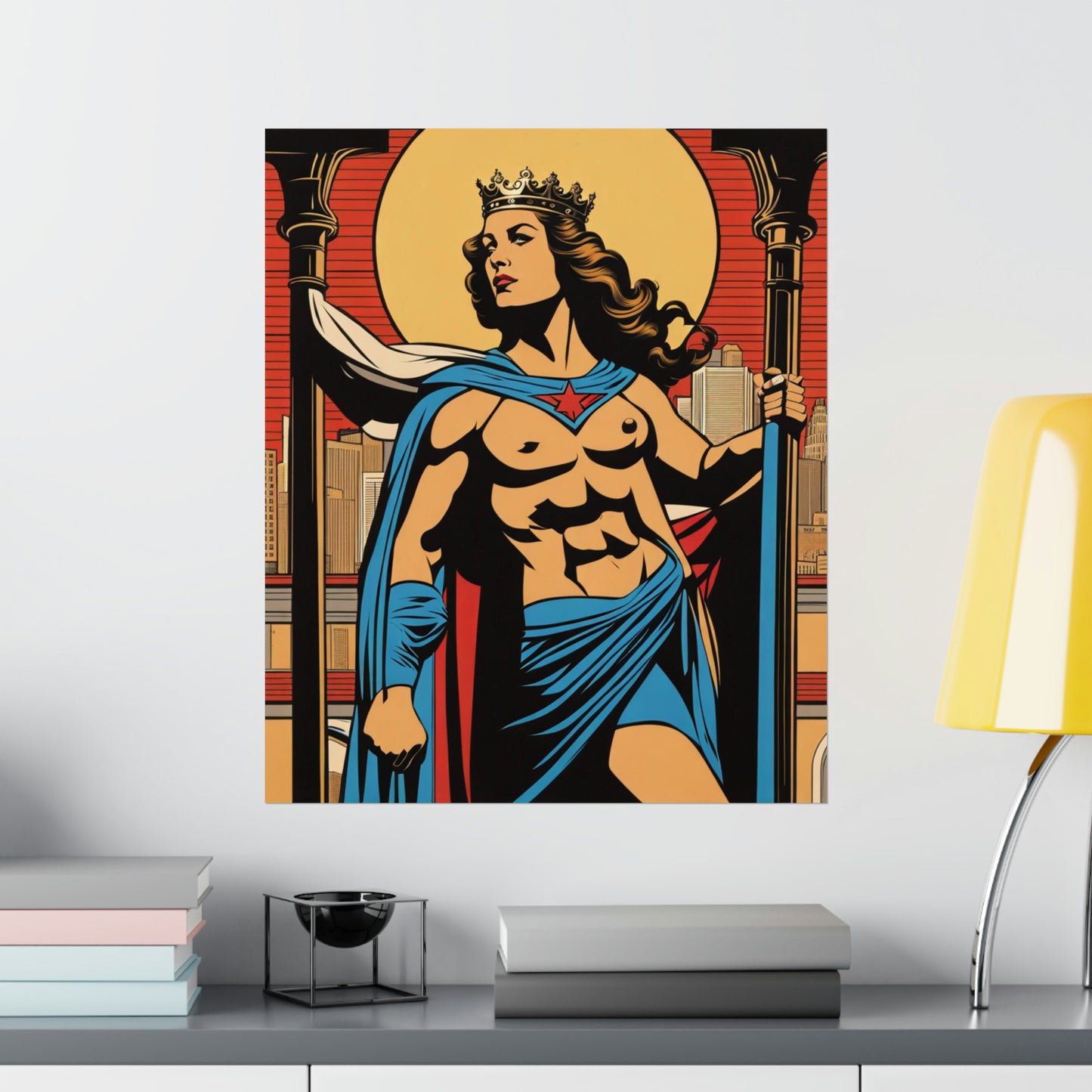 "Justice Print Poster by Mel Ramos-Inspired Styling" by PenPencilArt