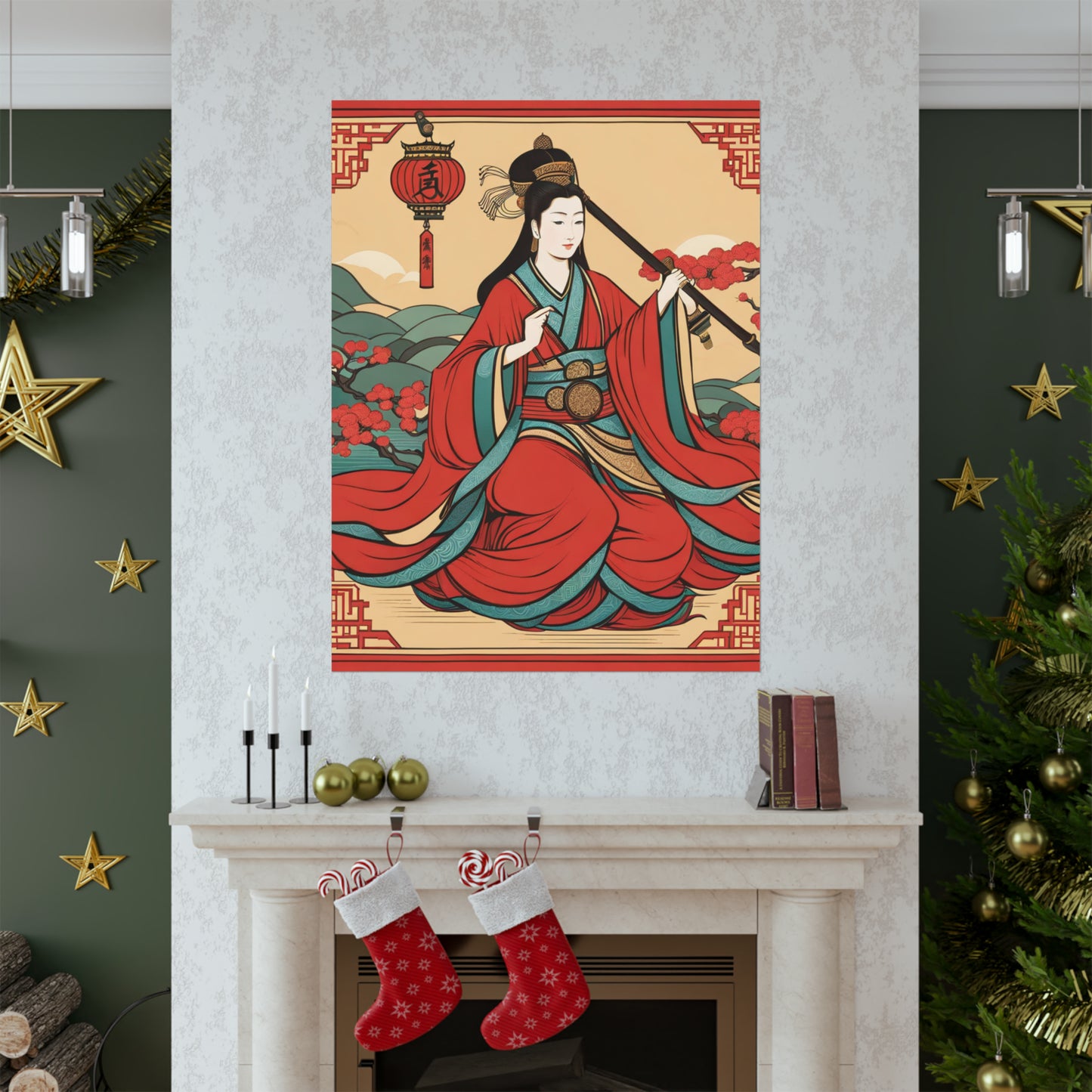 "Qiu Ying-Inspired Justice Poster Prints for Home Decor" by PenPencilArt
