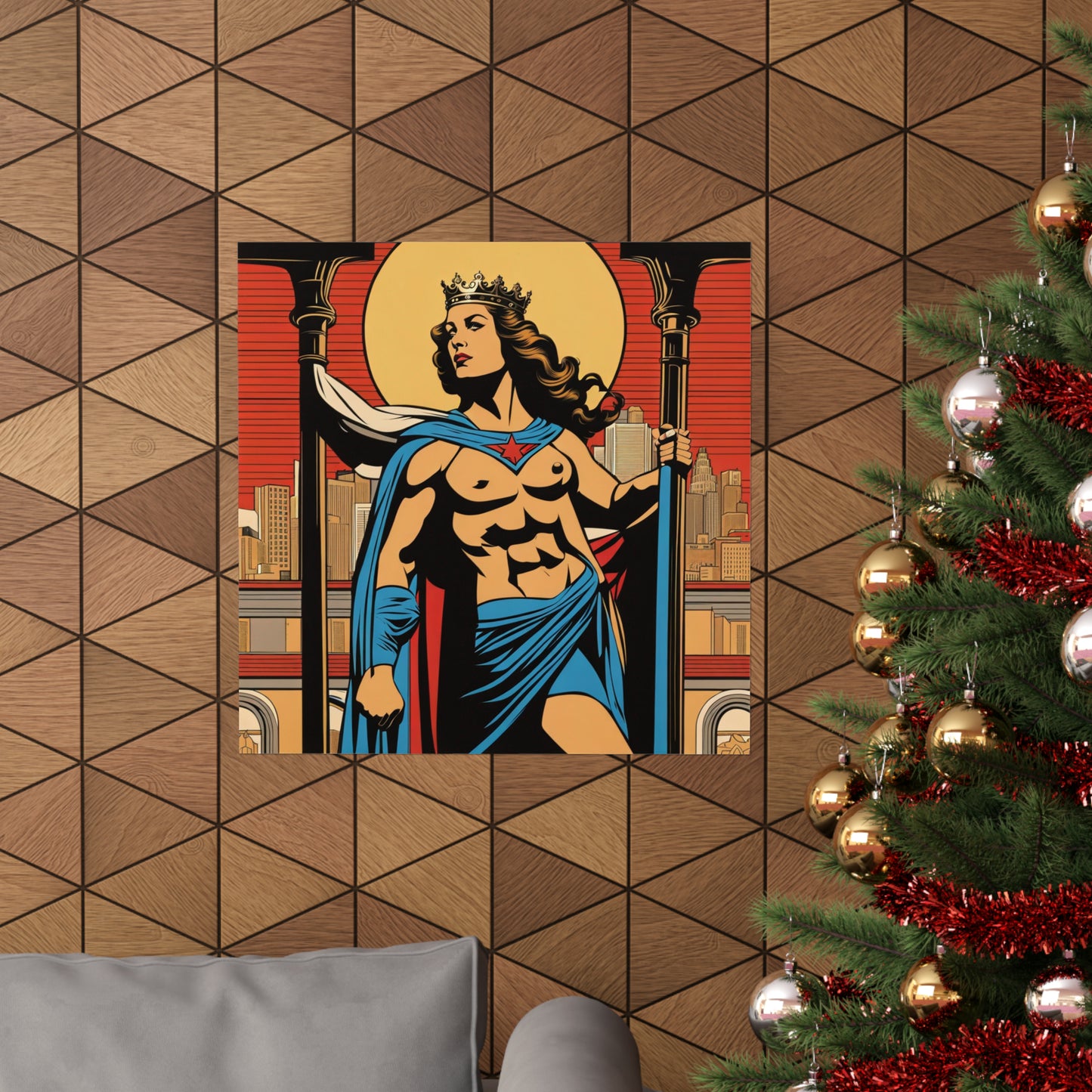 "Justice Print Poster by Mel Ramos-Inspired Styling" by PenPencilArt