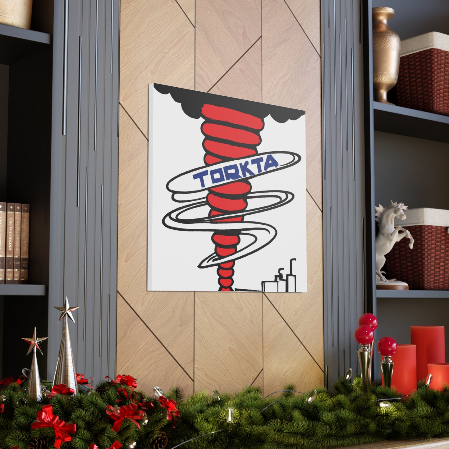 "Banksy-Style Texas Tornado Canvas Print" by PenPencilArt