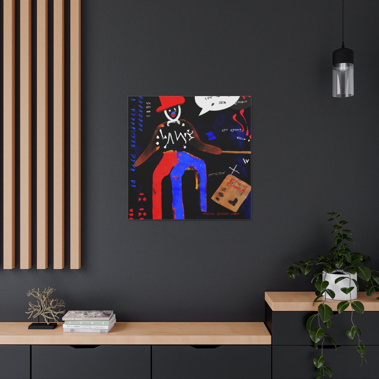 "Embrace the Unknown with Mimmo Rotella's Inspired Canvas Print: "The Fool" by PenPencilArt