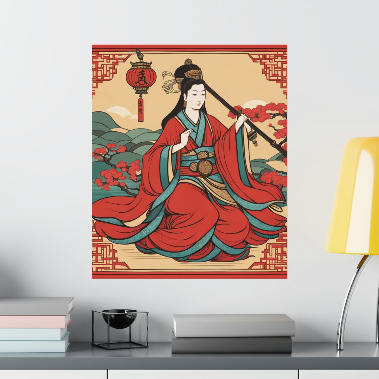 "Qiu Ying-Inspired Justice Poster Prints for Home Decor" by PenPencilArt