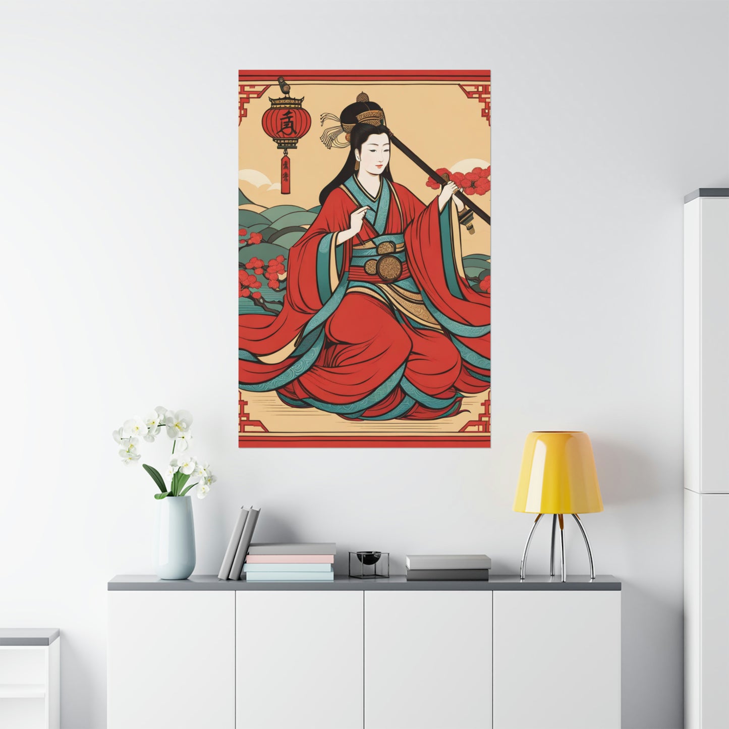 "Qiu Ying-Inspired Justice Poster Prints for Home Decor" by PenPencilArt