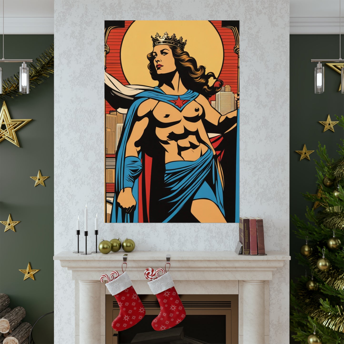 "Justice Print Poster by Mel Ramos-Inspired Styling" by PenPencilArt