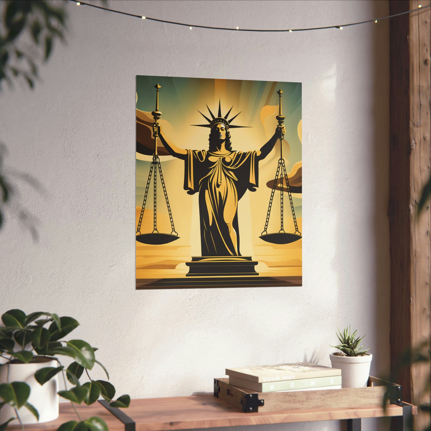 "Dalí-Inspired Justice Poster Print: An Eye-Catching Artwork" by PenPencilArt