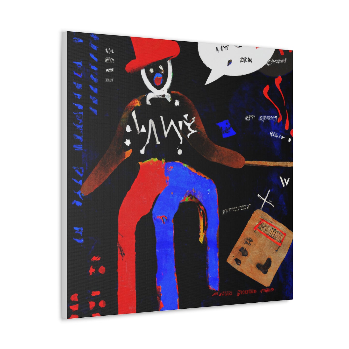 "Embrace the Unknown with Mimmo Rotella's Inspired Canvas Print: "The Fool" by PenPencilArt