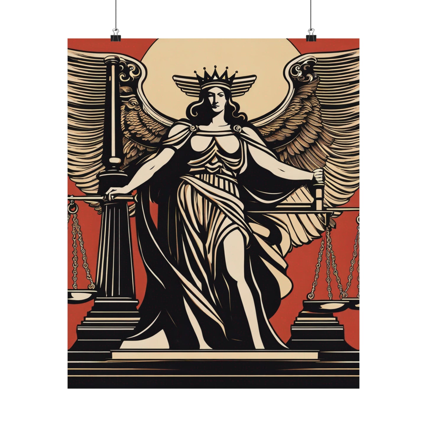 "Hariton Pushwagner-Inspired Justice Poster Print" by PenPencilArt