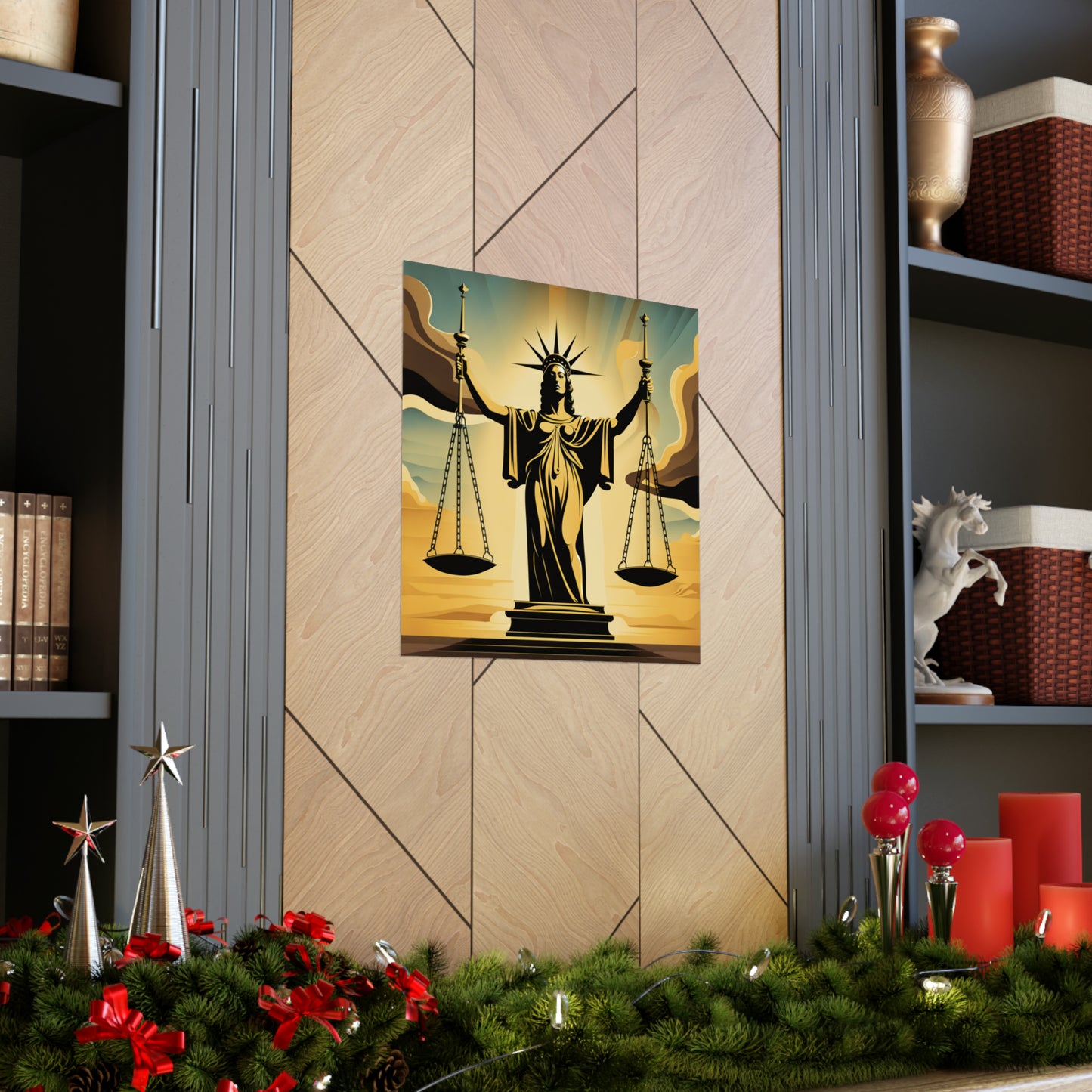 "Dalí-Inspired Justice Poster Print: An Eye-Catching Artwork" by PenPencilArt