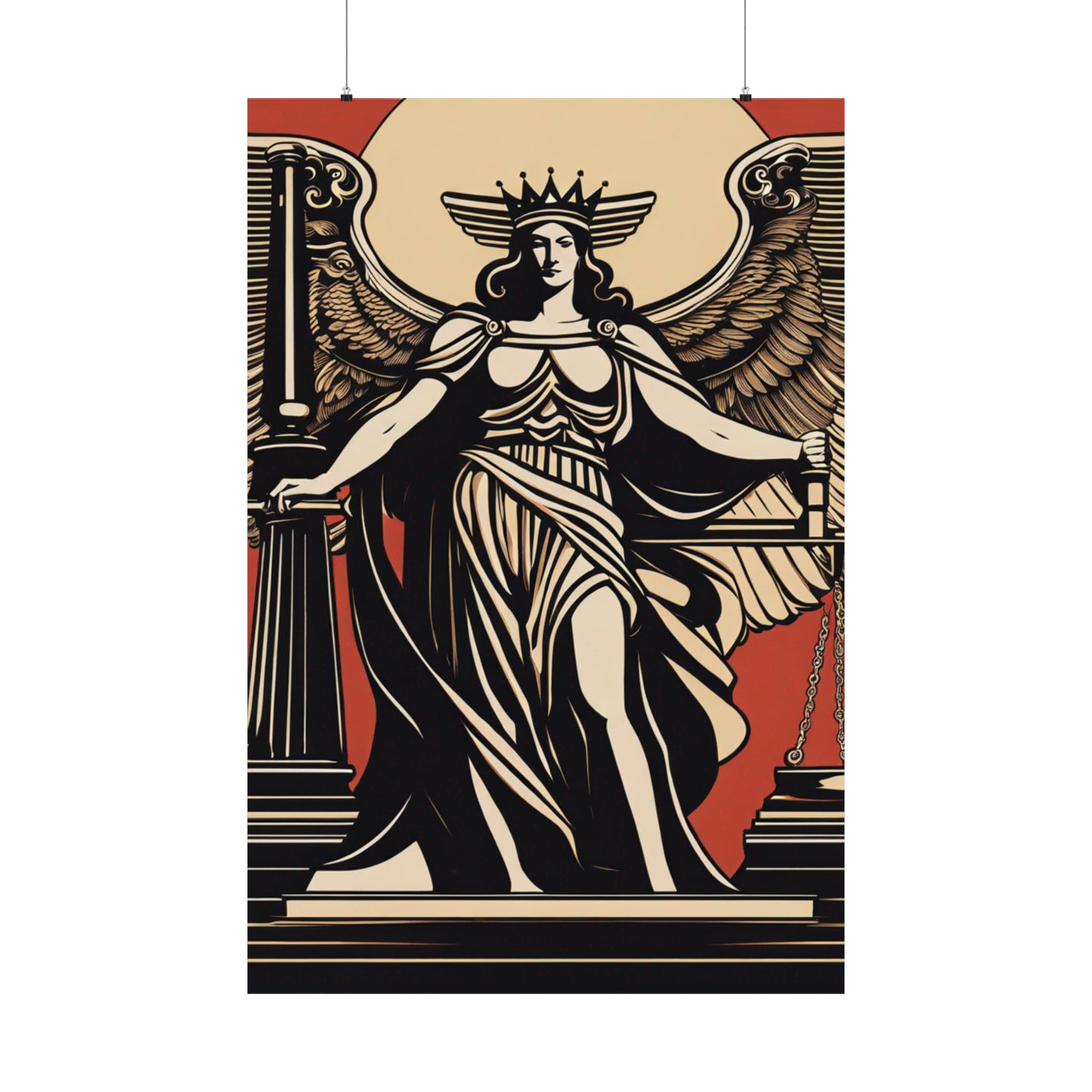 "Hariton Pushwagner-Inspired Justice Poster Print" by PenPencilArt