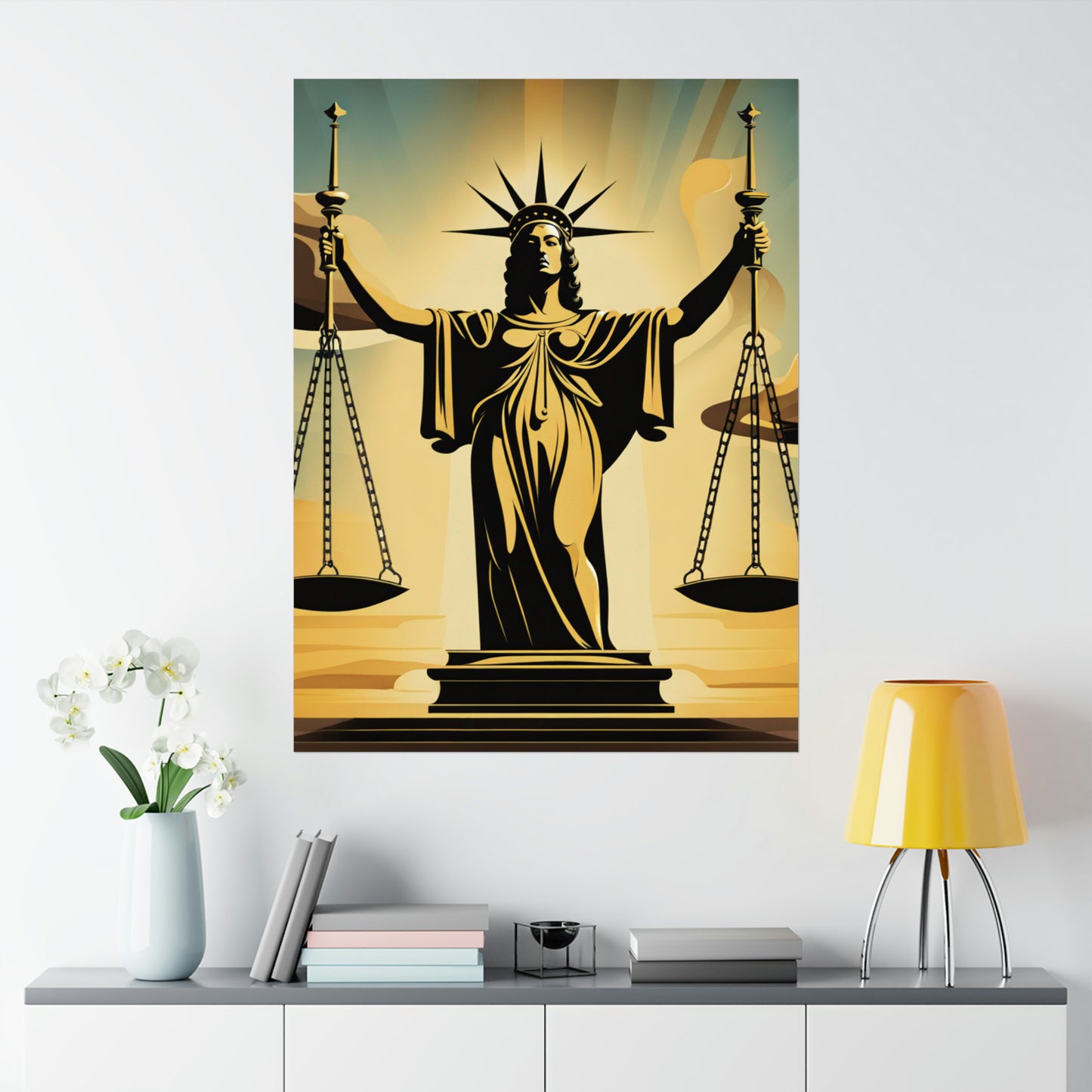"Dalí-Inspired Justice Poster Print: An Eye-Catching Artwork" by PenPencilArt